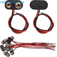 REDFACEVINTAGE 10Pcs Battery Holder Clip, I / T Type Cable Snap on Battery Clip Connector, Soft Hard