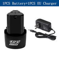 Battery Mesin Bor Cordless Drill 3000 mAh 12V + Adaptor Charger 12v Li - ion