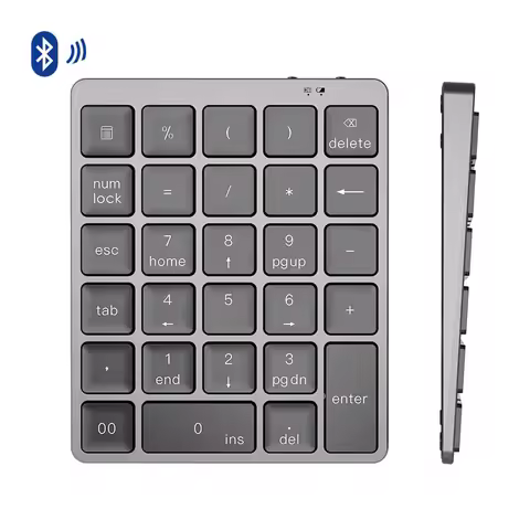 Bluetooth Numeric Keypad Protable Aluminium Alloy Wireless Keyboard Cover For Ipad Android Windows p