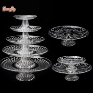 honeybird Acrylic Clear Serving Plates Fruit Dessert Salad Tray Cupcake Display Stand Round Dinner P