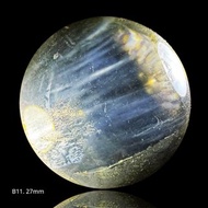 B11 天然黃水晶球 27mm 隱性藍針 超淨透日光黃 無加熱 原礦水晶