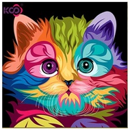 KS 5d Diamond Painting Cat Pattern Kit Diamond Painting  DIY Full Diamond Painting For Home Wall Dec
