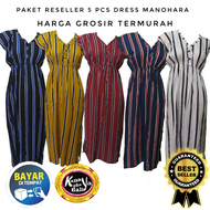 PAKET RESELLER GROSIR 5pcs dress daster wanita Bali Bahan Rayon Baju Santai Wanita BY KANAYA