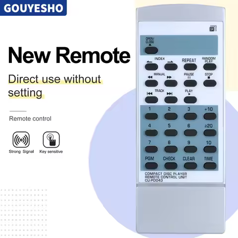 New Remote Control Use for Pioneer CD Player CU-PD043 PWW1056 PD-202 PD8070 P6050 9700 PD2000 PD-10 