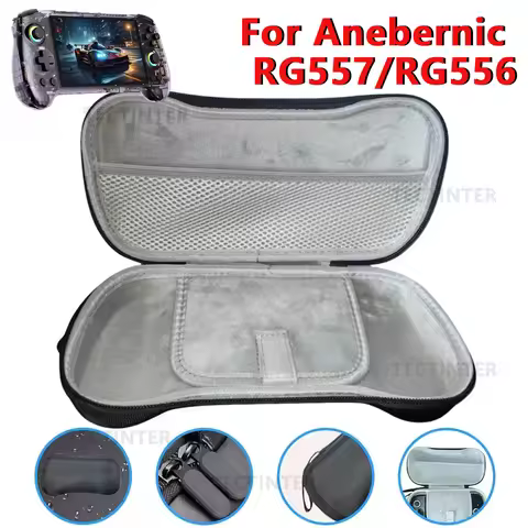 Portable Large Carrying Case For Anbernic RG557/RG556 Handheld Console Shockproof Storage Bag Box Fo