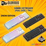 GLORIOUS PC GAMING GMMK WHITE ICE EDITION / BLACK - MODULAR MECHANICAL GAMING KEYBOARD