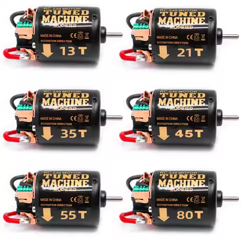 RCXAZ RC 540 Brushed Motor Waterproof 13T~80T for 1:10 RC Crawler Axial SCX10 AXI03007 TRX4 TRX6 D90