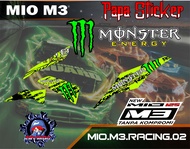 Striping MIO M3 / Sticker Striping Yamaha MIO M3 Desain variasi Racing monster 02