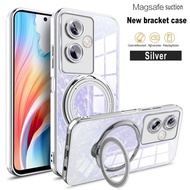 For Oppo A79 5G A 79 Oppo A79 TPU Edge Back Cover Transparent Plating Casing Ring Holder Magnetic Sh