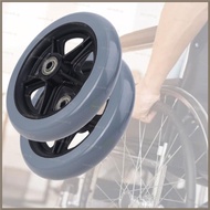 Nevʚ ɞ Wheelchair Front Wheel 6 8Inch Wear-resistant Solid Tire Wheels Supplies Durable