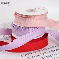 114OMYZUSHOP 9M/Roll Falbala Ruffled Ribbon, 25MM Width Ruffled Ruffled Ribbon, Fashion|Colors Lotus