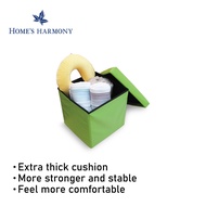 Casa Studio Jossie Storage Suede Stool - Small