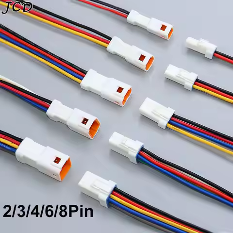 JCD Waterproof JST JWPF Connector 2P 3P 4P 6P 8P Male And Female Plug Socket 0.3m ² Wire Harness 02t