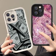 Casing For Samsung S24 S25 Ultra S24 S23 FE S22 S21 Plus S20 S21 FE Pink Dollars Full-Coverage Bankn