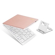YXB-07-PW Ewin Wireless Keyboard Bluetooth Japanese Array Foldable Multi-pairing 4-system type-C rechargeable...