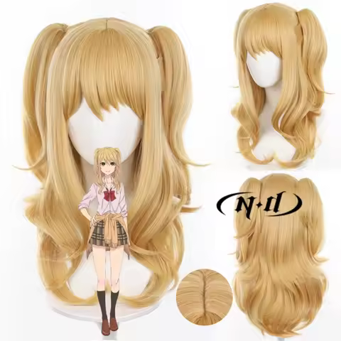 ND Citrus Aihara Yuzu Cosplay Wigs Long Double Ponytails Light Blonde Hair Anime Citrus Cosplay Acce