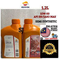 [1.2L] 100% ORIGINAL REPSOL SEMI SYNTHETIC 15W50 MXR PLUS / SN JASO MA2 HONDA REPSOL ENGINE OIL MINY