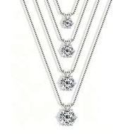 1PC For 0.5ct/1ct/2ct/3ct/4ct/5ct Moissanite Pendant Necklace For Women 925 Sterling Silver Moissani