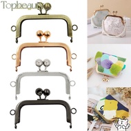 TOPBEAUTY Purse Frame Kiss Clasp, Vintage Metal Purse Clasp Frame, Bag Hardware Purse Frame DIY Craf