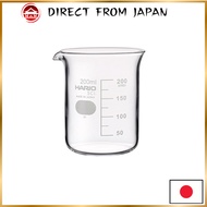 HARIO Beaker, Practical Capacity 200mL, Heat-Resistant Glass, Made in Japan BK-200