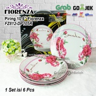 Piring Makan - Piring Set - Piring Keramik Ukuran 10.5 Inch Fiorenza FZ812-DP105R