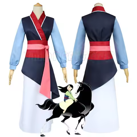 Anime Mulan cosplay costume woman Mulan princess Easter dress Chinese Hanfu female lead Halloween an