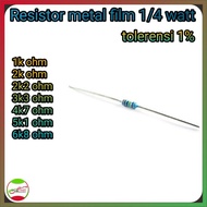 1/ 4 watt metal film resistor 1k to 8k2 ohm