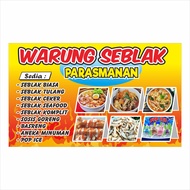 Spanduk Warung Seblak/banner Kedai Seblak 100x60