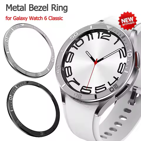 Metal Bezel for Samsung Galaxy Watch 6 Classic 43mm 47mm Cover Bezel Ring Protector for Galaxy Watch