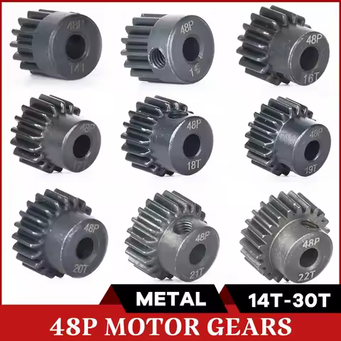 48P Harden Metal Motor Gears Pinion 3.175mm 14T 15T 16T 17T 18T 19T 20T 21T 22T 23T 24T 25T 26T 27T 