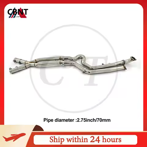 CBNT Equal Length Middle Pipes for BMW M2 M3 M4 G87 G80 G82 3.0T S58 2.75inch/70mm New Design SS304 