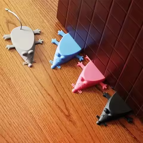 1PC, Door Stopper, Silicone Door Stopper, Creatively Designed Mouse Door Stopper, Household Windproo