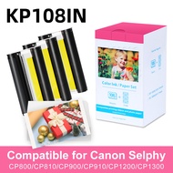 Itari Ink Cassette Photo Paper Set Compatible for Canon Selphy CP910 CP1200 Photo Printer KP-108IN