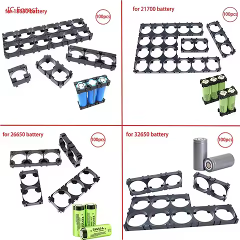 Wholesale 100 Pcs 18650/21700/26650/32650 Lithium Battery Holder 12V/24V/36V48V/60V72V e-bike Batter