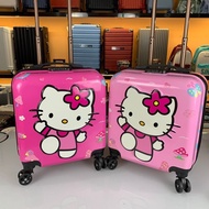 Kitty Kid Luggage Elsa Trolley Case Suitcase Cartoon Bag 18inch Travel Beg Bagasi Box