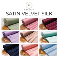 Barang Terlaris Grosir Kain Satin Velvet Premium Silk Grade A ( 1 Roll