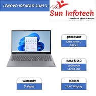 LENOVO IDEAPAD SLIM 3 AMD Ryzen 7 5825U/16GB RAM / 512GB SSD /AMD Radeon™ / 15.6" FHD/Win 11 home- 3