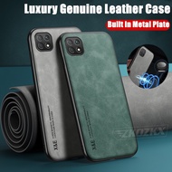For Samsung Galaxy Wide 5 6.6 inch SM-E426S SM-A226L Slim Minimalist Genuine Lamb Leather Case with 