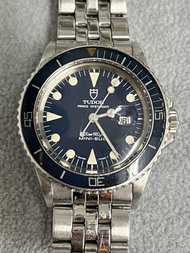 Tudor 94400MiNi SUB , 藍色面，配原裝帶，勞的勞底，32mm適合男女配帶，表有輕微花！