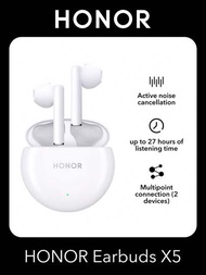 Honor Earbud X5 Tws真無線藍牙耳機通話降噪耳機,27小時電池壽命,雙設備連接