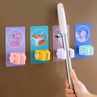 Broom Adhesive - Wall Broom Holder Clip Hanger, Cartoon Mop Hanger