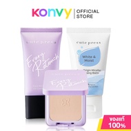 Cute Press Foundation Powder SPF30 #B2 + Evory Retouch Pore Minimizing & Oil Control Primer + Cleans