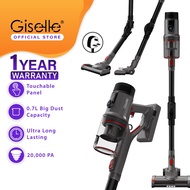 Giselle Digital Foldable Elastic Tube Touchscreen Cordless Vacuum Cleaner Heap Rotating Brush Head  