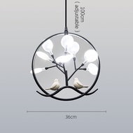 โคมไฟแขวนเพดานตกแต่งสไตล์นอร์ดิก โคมไฟทางเดินนกสร้างสรรค์ โคมไฟแขวนบันได โคมไฟระย้า
