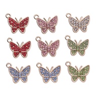 St. kunkka 4-10pcs 15.5 * 17mm Alloy Point Diamond Butterfly Pendant Can Be Used for DIY Necklace Br