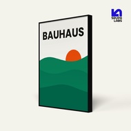 Bauhaus Green Horizon 40x60 cm Frame & MDF Poster | 30x40 cm | 20x30 cm