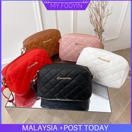 N41 READY STOCK MYFOOYIN Women Style Classic PU Leather Waterproof Shoulder Bag Cross-body Messenger