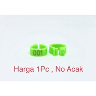 Green 1 Pc Pigeon Foot ClipRing Pigeon Chicken Duck D 8mm Bird Pigeon Foot Laser LetteringRing - SKU