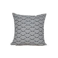 45x45 Black Fan Sofa Cushion