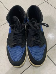 全新Nike Jordan 1 Retro Flyknit Royal GS 黑藍 皇家藍 編織 AJ1 休閒鞋
